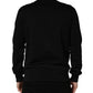 Dolce & Gabbana Black Embellished Cotton Sweatshirt Sweater
