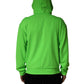 Dolce & Gabbana Green FullZip Fleece HoodedSweatshirt Sweater
