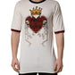 Dolce & Gabbana White King Of Love Print Cotton Men Jersey T-shirt