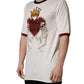 Dolce & Gabbana White King Of Love Print Cotton Men Jersey T-shirt