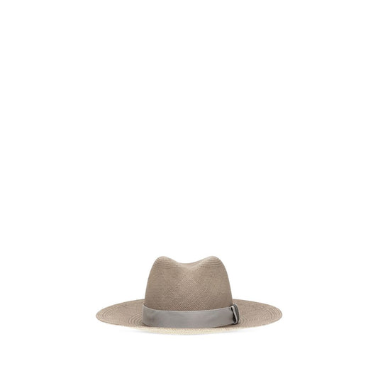 Brunello Cucinelli Beige Straw Fedora
