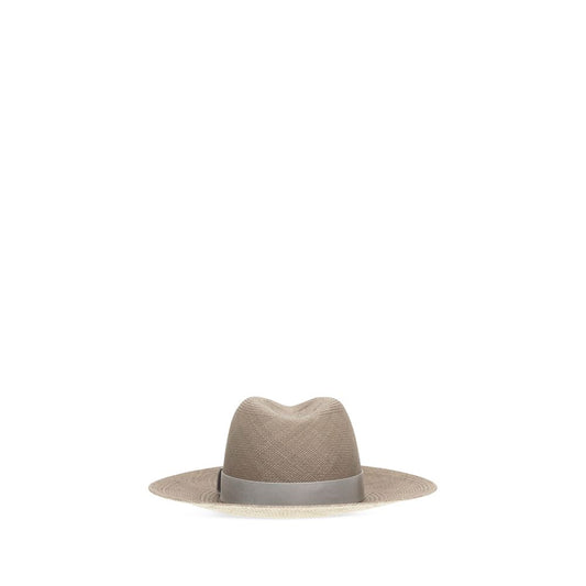 Brunello Cucinelli Beige Straw Fedora