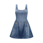 Self-Portrait Blue Cotton Casual Dress