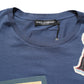 Dolce & Gabbana Navy Blue Cotton Graphic Crew Neck T-shirt