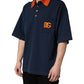 Dolce & Gabbana Navy Blue Cotton Logo Short Sleeves Men Polo T-shirt