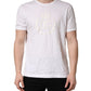 Dolce & Gabbana White Cotton DG Crown Embossed Men T-shirt
