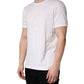 Dolce & Gabbana White Cotton DG Crown Embossed Men T-shirt
