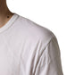 Dolce & Gabbana White Cotton DG Crown Embossed Men T-shirt