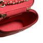 Chanel Red Caviar Quilted Small Vertical Coco Beauty Vanity Case with Chain