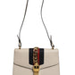 Gucci White Calfskin Leather Sylvie Crossbody Bag