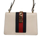 Gucci White Calfskin Leather Sylvie Crossbody Bag