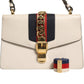Gucci White Calfskin Leather Sylvie Crossbody Bag
