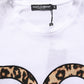 Dolce & Gabbana White Leopard Print DG Logo MenCotton T-shirt