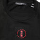 Dolce & Gabbana Black Cotton Jersey Logo Patch Crew Neck T-shirt