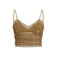 Charo Ruiz Brown Cotton Sleeveles T-Shirt