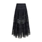 Charo Ruiz Black Cotton Long Skirt