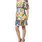 Dolce & Gabbana Multicolor Majolica Print Cotton Mini Dress