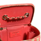Chanel Raffia Jute Striped Mini Vanity Case