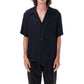 Valentino Blue Silk Pattern Shirt