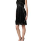 Dolce & Gabbana Black Silk Satin Lace Sleeveless Mini Dress