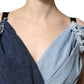 Dolce & Gabbana Blue Cotton Patchwork Denim Mini Sheath Dress