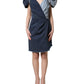 Dolce & Gabbana Blue Cotton Patchwork Denim Mini Sheath Dress