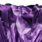 Dolce & Gabbana Metallic Purple Long Sleeve Cut-Out Mini Dress
