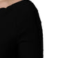 Dolce & Gabbana Black Silk Button Bodice Sheath Maxi Dress