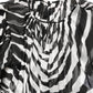MSGM Black White Zebra Puff Sleeves Mini Dress