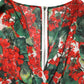 Dolce & Gabbana Multicolor Floral Long Sleeves V-neck Dress