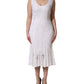 Dolce & Gabbana White Floral Lace Sleeveless Midi Dress