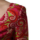 Dolce & Gabbana Red Paisley Floral Print Sheath Midi Dress
