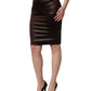 Dolce & Gabbana Brown Acetate High-Waisted Pencil Cut Skirt