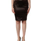 Dolce & Gabbana Brown Acetate High-Waisted Pencil Cut Skirt