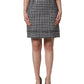 Dolce & Gabbana Black White Houndstooth HighWaist Mini Skirt