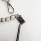Dolce & Gabbana Silver Brass Chain Dice DG Logo EmbellishedCharm Bracelet