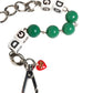 Dolce & Gabbana Silver Brass Chain Dice DG Logo EmbellishedCharm Bracelet