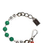 Dolce & Gabbana Silver Brass Chain Dice DG Logo EmbellishedCharm Bracelet