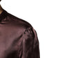 Dolce & Gabbana Violet Satin Long Sleeve Ascot Tie Shirt Top