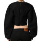 Philosophy Black Cropped ZipperBack Sweatshirt Sweater