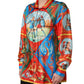 Dolce & Gabbana Multicolor Printed Long Sleeve Button Down Shirt Top