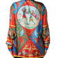 Dolce & Gabbana Multicolor Printed Long Sleeve Button Down Shirt Top
