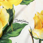 Dolce & Gabbana Yellow Rose Floral Long Sleeves Blouse Top