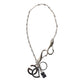 Dolce & Gabbana Silver Tone DG Logo Keychain Key Holder Bag Charm Keyring