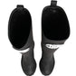 Dolce & Gabbana Black Rubberised Leather High Boots Shoes
