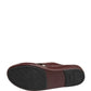 Dolce & Gabbana Maroon Leather Cutout DG Logo Sandals Shoes