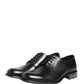 Dolce & Gabbana Black Calfskin Leather Derby Men Dress Shoes