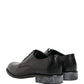 Dolce & Gabbana Black Calfskin Leather Derby Men Dress Shoes