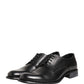 Dolce & Gabbana Black Calfskin Leather Derby Men Dress Shoes
