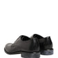 Dolce & Gabbana Black Calfskin Leather Derby Men Dress Shoes